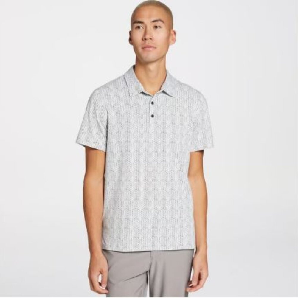 VRST Men's Geo Pique Print Golf Polo